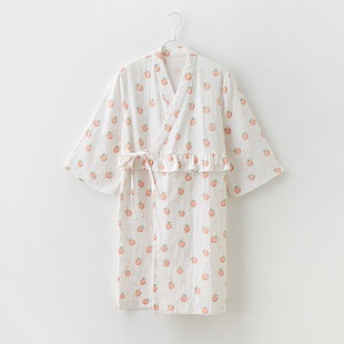人手一件！睡衣女薄款纯棉日式和风桃子睡袍浴袍晨袍家居服