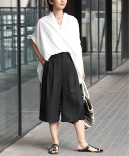 JS re1ume 人手一条!时髦又百搭,超显瘦!百慕高腰五分直筒短裤