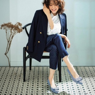 易打理双排浮雕金扣西装 Office 女性髙级美 MO家 外套 Max菁英感