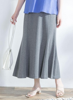 1.1W+U R0ss0 法式分割 造型惊艳 客供斜纹混纺鱼尾纯色半身裙