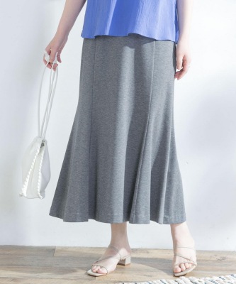 客供斜纹混纺鱼尾纯色半身裙