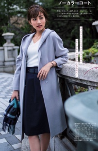 2WAY可拆卸帽大衣外套 采用意大利进kou毛呢 R0pe家 松冈茉优