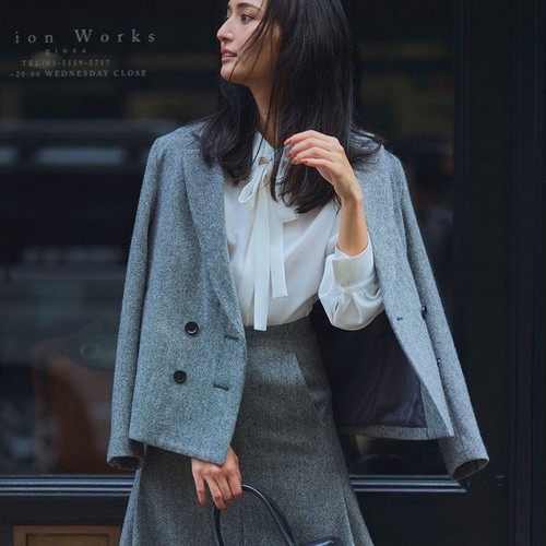 通勤！精纺70%羊毛呢西装外套