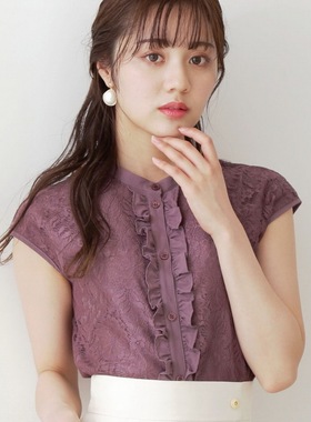 透着仙气！pr0portion 美轮美奂，气质很是温柔！木耳边蕾丝衬衫