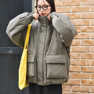 仅8件~fre@ks家超人气 行走小暖炉 防风保暖BF风宽松百搭棉服外套