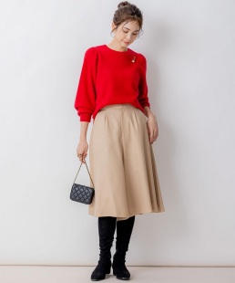 1.8W+组Q 摩登秋冬万搭单品 质感通勤优雅 100%全羊毛七分A字裙裤