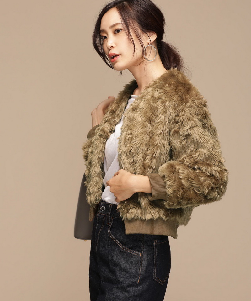 秋冬感的仿皮草毛毛夹克外套皮草
