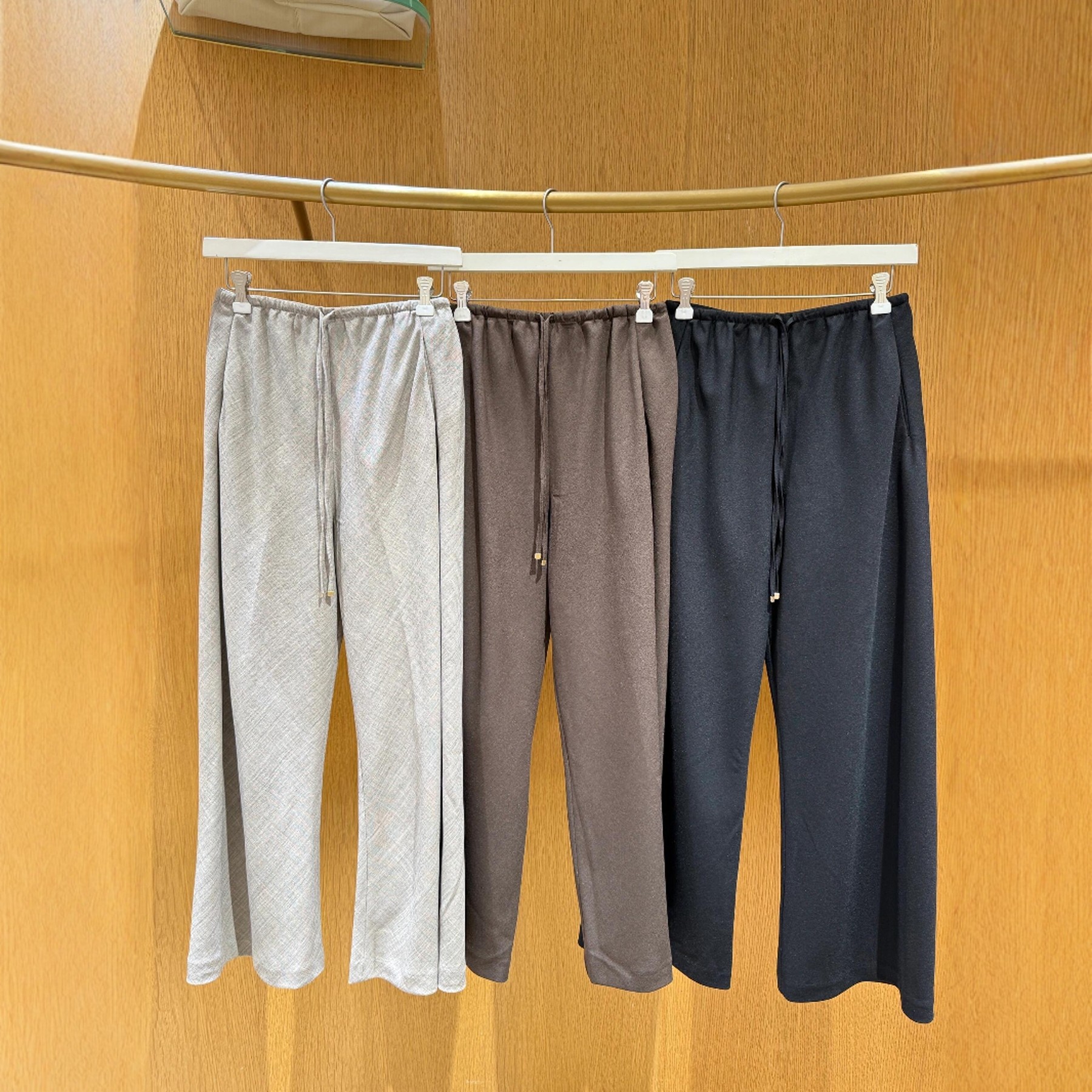 版型巨赞！MO 亚麻感自然风 CHAO显瘦大长腿通勤压褶抽绳休闲裤,女装/女士精品,休闲裤,淘宝优惠券,粉丝福利购,淘宝优惠卷