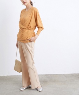 稀少！AD@M ET R0PE 显高显瘦好裤型 三季可穿收腰显瘦中缝微喇裤