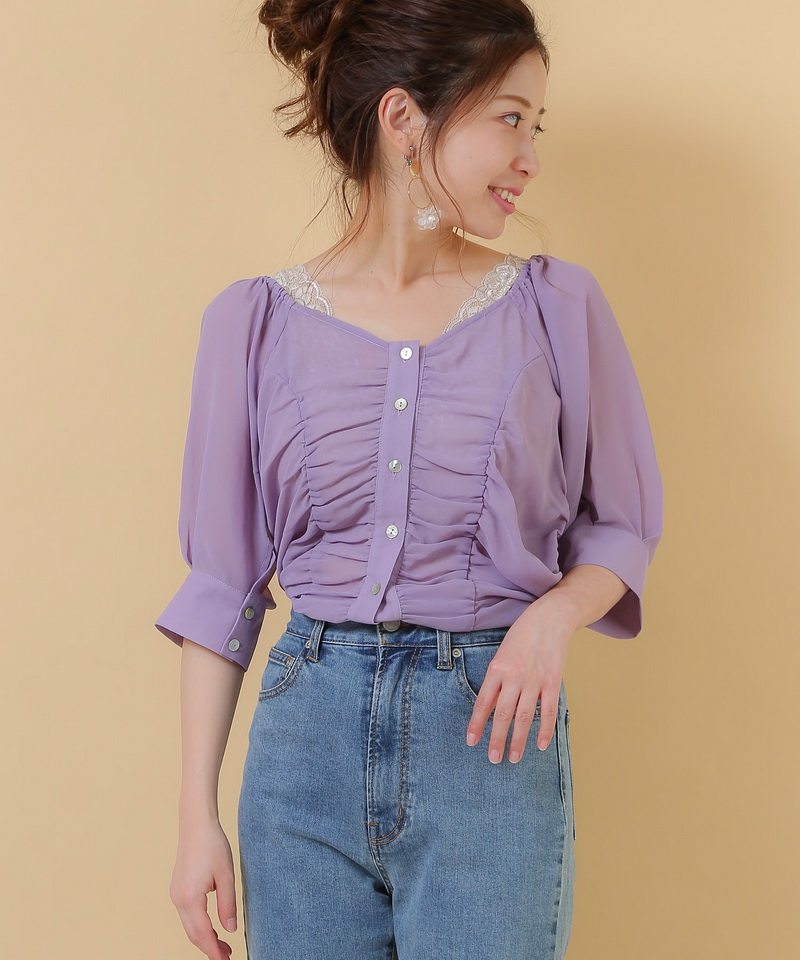 大人褶皱气质超仙帘褶设计衬衫