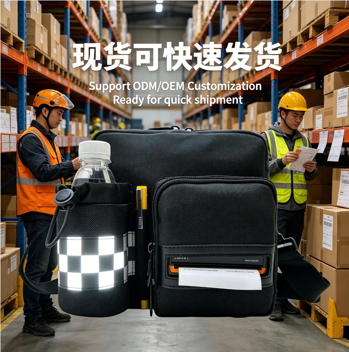 仓库物流巡检打印机包水壶位防震轻量工作更轻松现货速发代工印标