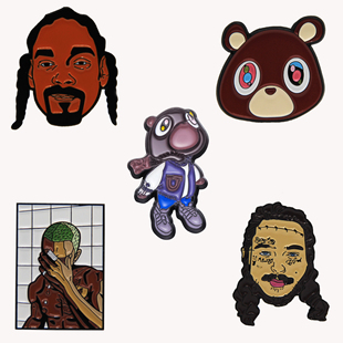 嘻哈说唱歌手胸针胸章kanyewest逃学熊post malone frank ocean
