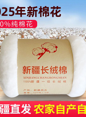 新疆纯棉花一级优质长绒棉散装皮棉精梳棉宝宝棉衣棉被棉絮填充物