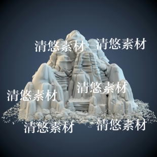 3dmax fbx obj沙漠戈壁石头碎石子沙石山模型文件 非实物A760 c4d
