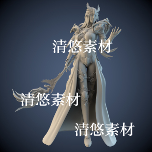 obj格式 maya c4d fbx 非实物A473 模型文件人物女神魔法师高精度