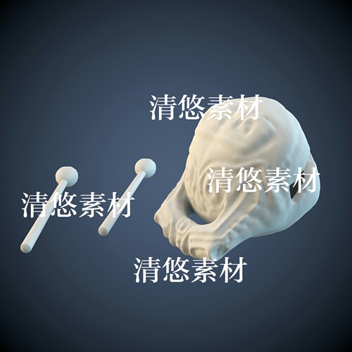 3dmax c4d fbx obj格式高精度木鱼模型文件 非实物A725