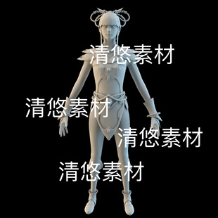 c4d obj格式 古风角色形象青年男孩哪吒人物文件 非实物D847 fbx