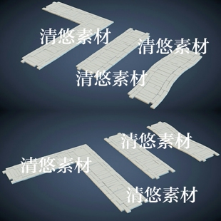 饰模型文件 3dmax 非实物A822 石块路面地面场景装 obj格式 c4d fbx