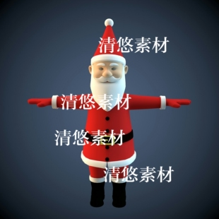 3dmax骨骼绑定卡通圣诞老人模型obj格式 非实物A519 文件