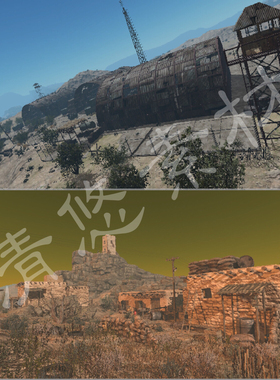 unity场景 中东射击 游戏吃鸡沙漠无人区 c4d fbx obj格式模型294