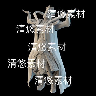 obj格式 高模3dmax c4d fbx 非实物B919 古风人物雕像石像文件