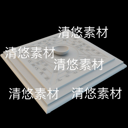 3dmax c4d fbx obj格式古代四大发明指南针司南文件 非实物B767