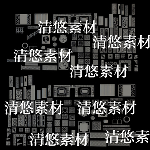 古风古代屏风花窗花格文件 非实物B293 中式 obj格式 c4d fbx