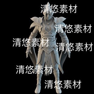 妖尾人物男文件 3dmax 非实物B854 东方仙侠古装 obj格式 c4d fbx