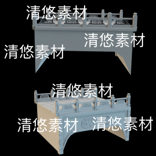 古代古风花纹石桥文件 3dmax 非实物B651 3ds格式 obj c4d fbx