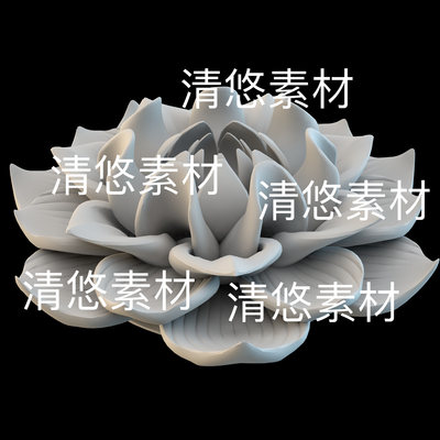 blend c4d fbx obj格式花瓣花朵荷花模型文件 非实物B902