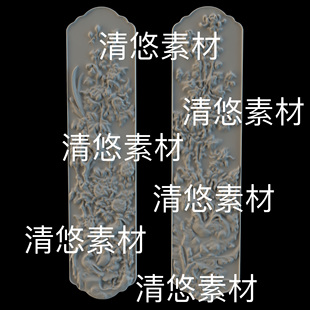 鸟植物浮雕花纹雕刻文件 3dmax 非实物B441 3ds格式 obj c4d fbx