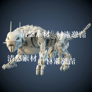 obj格式 科学机甲动物maya c4d fbx 非实物A463 模型机械虎
