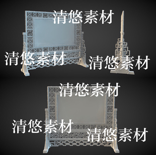 竹木古风屏风隔断文件 3dmax 非实物B93 模型中式 obj格式 c4d fbx