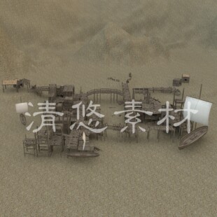 fbx古代码 maya 3dmax c4d 851 头模型渔港地形场景海岛