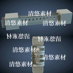 c4d obj文件模型科幻风格 实验舱走廊过道外星生物 非实物B8 fbx
