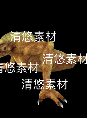 四边面c4d fbx格式怪物爬虫骨骼绑定动作文件 非实物B657