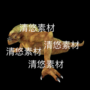 怪物爬虫骨骼绑定动作文件 非实物B657 fbx格式 四边面c4d