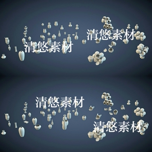 obj格式 古代瓶子破罐子瓷器花瓶3dmax c4d fbx 非实物A409 模型