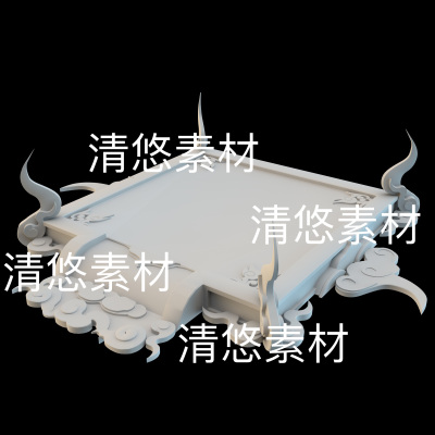 3dmax c4d fbx obj格式仙侠玄幻尖角地台石台地基文件 非实物D797