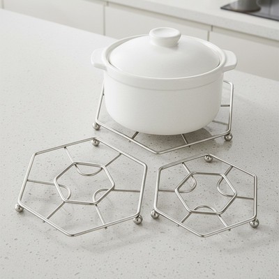 不锈钢防烫桌垫隔热架锅垫厨房砂锅垫家用防火耐高温加厚通用支架