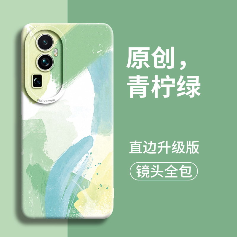 水彩适用于opporeno10手机壳新款reno镜头+全包pro保护套por防摔oppo女款rone男op机壳10外壳0pp0十opop硅胶