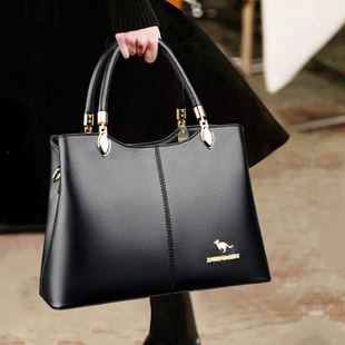 品牌真皮女士包包新款百搭大容量时尚中年单肩包斜跨手提包送妈妈