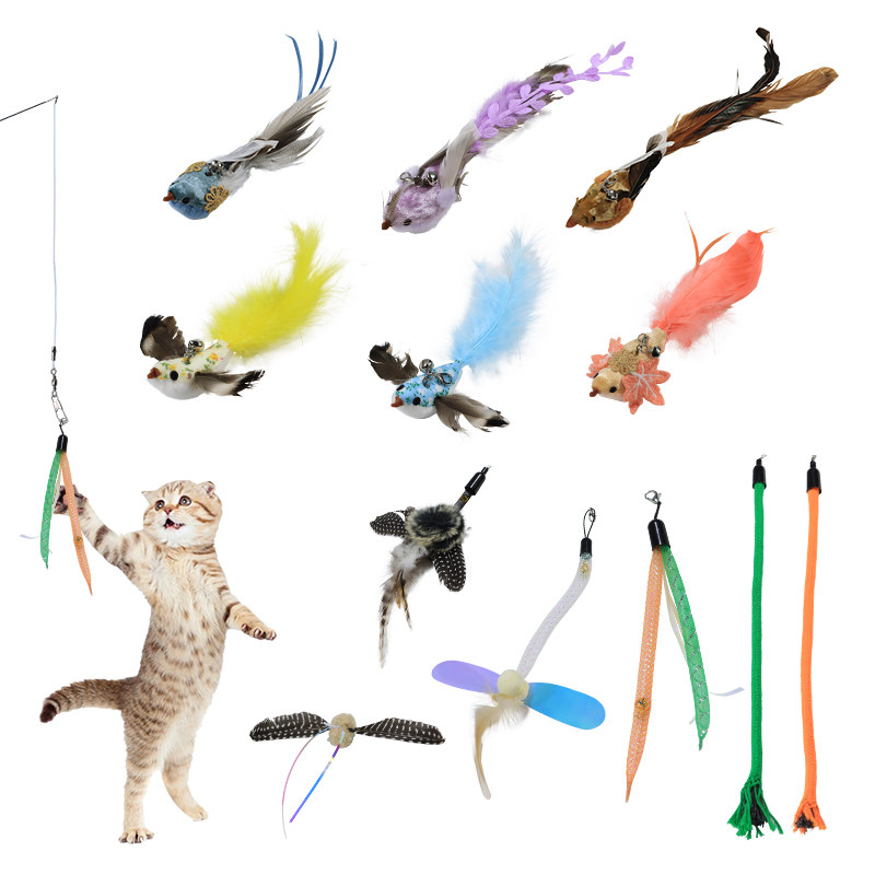 9.9包邮尾巴星人小鸟合集猫玩逗猫棒