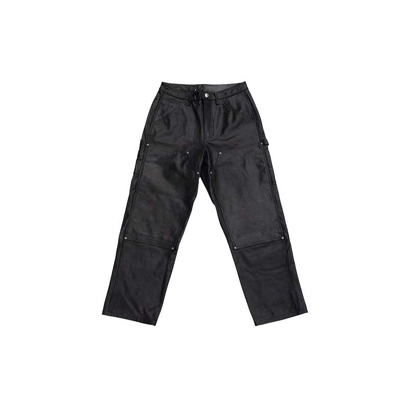 Discard Double Knee Leather Pants 银扣 双膝皮裤