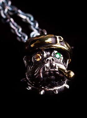 peanutsbull斗牛犬银铜项链