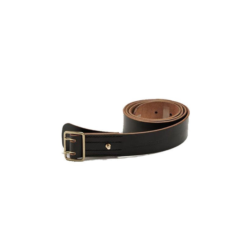 ANACHRONORM DOUBLE PIN LEATHER BELT BLACK 双针扣 茶芯皮带