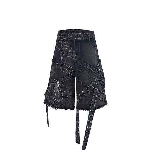 Emotional world Wild Pocket Cargo Shorts 薄款转印做旧短裤