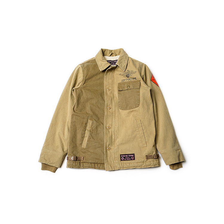 ［7折］SOFTMACHINE COMPILATION JK休闲宽松手绘翻领夹克短款