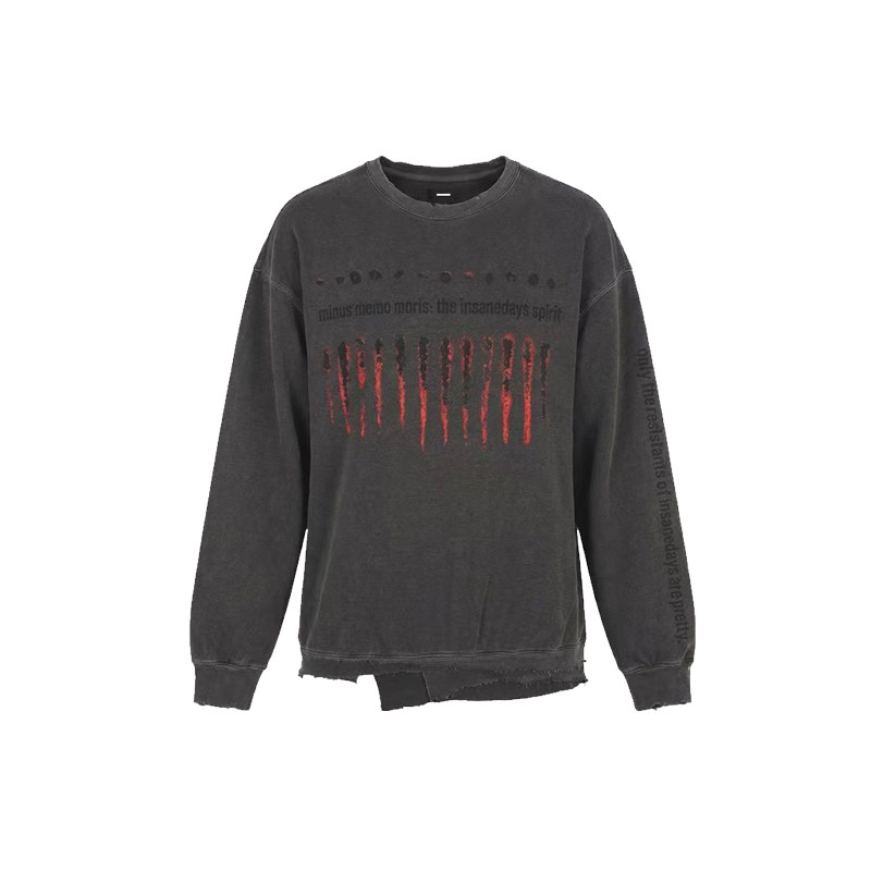 Minus Bootleg Crew Sweat With Damaged(ERROR S) 破坏薄卫衣