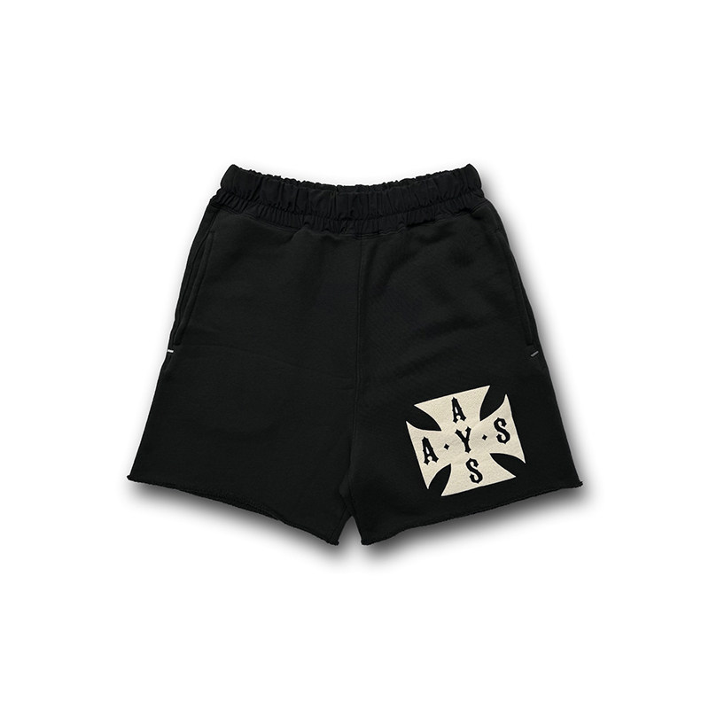 ［8折］ASKYURSELF  CROSS RAW FLEECE SHORTS 葡萄牙产 做旧短裤图片